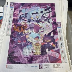 Ghost Pokemons DIY 5D Full Round Drill Diamond Painting